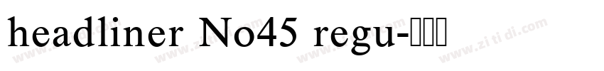headliner No45 regu字体转换